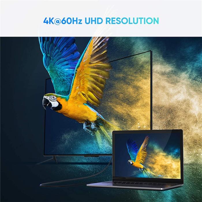 Bild 3, UGREEN UGREEN 1.5m 4K 60Hz USB-C - HDMI Kabel Elbow Svart