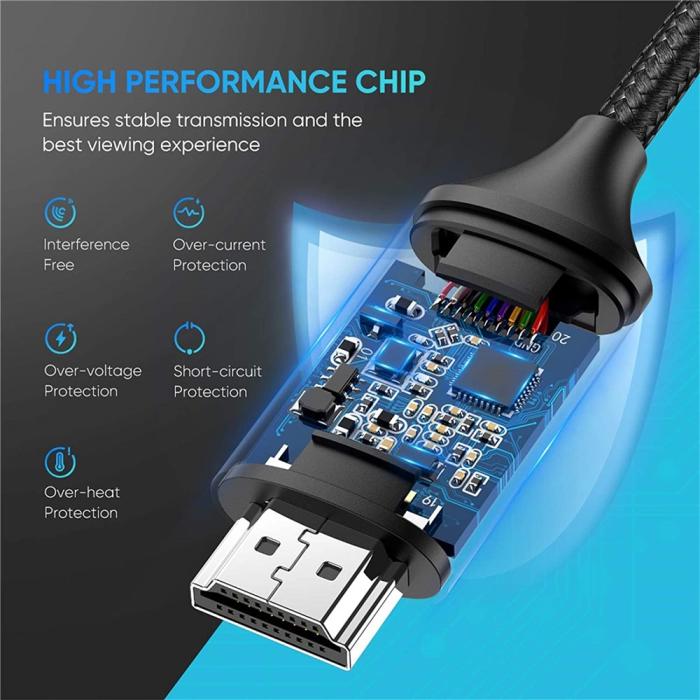 Bild 6, UGREEN UGREEN 1.5m 4K 60Hz USB-C - HDMI Kabel Elbow Svart