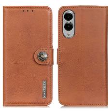 KHAZNEH KHAZNEH Samsung Galaxy S25 Edge Fodral L&auml;der Brun