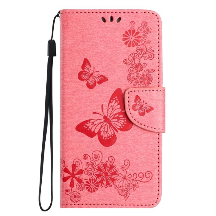Bild 5,  Samsung Galaxy A27 5G Fodral Läder Fjärilar Rosa
