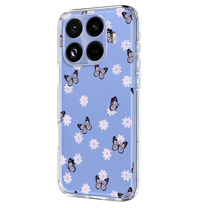 Bild 4,  Xiaomi 17T Skal TPU Blommor/Fjärilar