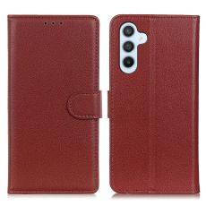  Samsung Galaxy A54 5G Fodral Litchi Textur Brun