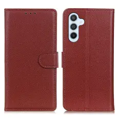  Samsung Galaxy A54 5G Fodral Litchi Textur Brun