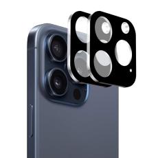 ENKAY ENKAY iPhone 16 Pro Max/16 Pro Linsskydd H&auml;rdat Glas Svart