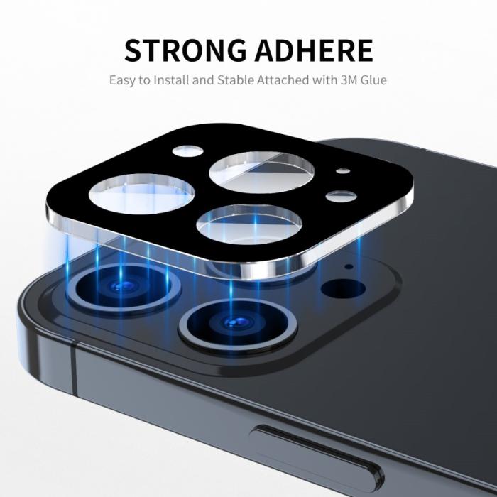 Bild 3, ENKAY ENKAY iPhone 16 Pro Max/16 Pro Linsskydd Härdat Glas Svart