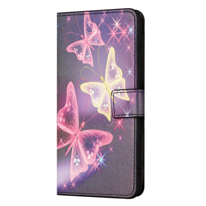 Bild 4,  Samsung Galaxy A15 5G Fodral Med Tryck Glittriga Fjärilar
