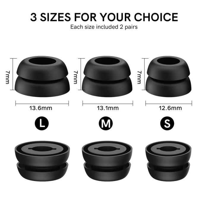 Bild 6, AHASTYLE AHASTYLE Galaxy Buds Pro 3 Öronpluggar 3-pack Svart