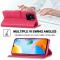 LC.IMEEKE LC.IMEEKE Xiaomi Redmi 10C Fodral Läder Röd/Rosa