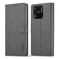 LC.IMEEKE LC.IMEEKE Xiaomi Redmi 10C Fodral L&auml;der Gr&aring;
