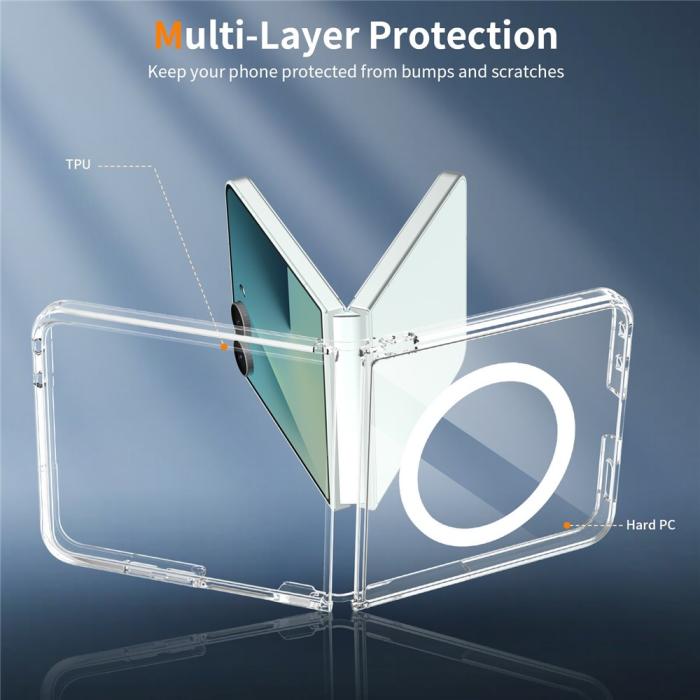 Bild 3,  Samsung Galaxy Z Flip 8 Skal MagSafe TPU Transparent