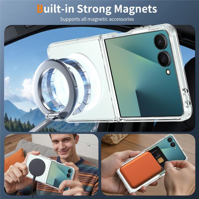 Bild 5,  Samsung Galaxy Z Flip 8 Skal MagSafe TPU Transparent