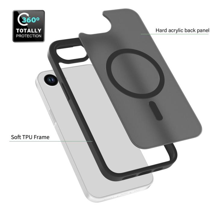 Bild 4,  iPhone 17e / 16e Skal MagSafe Skin Touch Blå