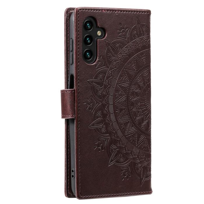 Bild 5,  Samsung Galaxy S25 FE Fodral Mandala Läder Brun