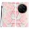  Honor Magic7 Pro Fodral Med Tryck Rosa Marmor