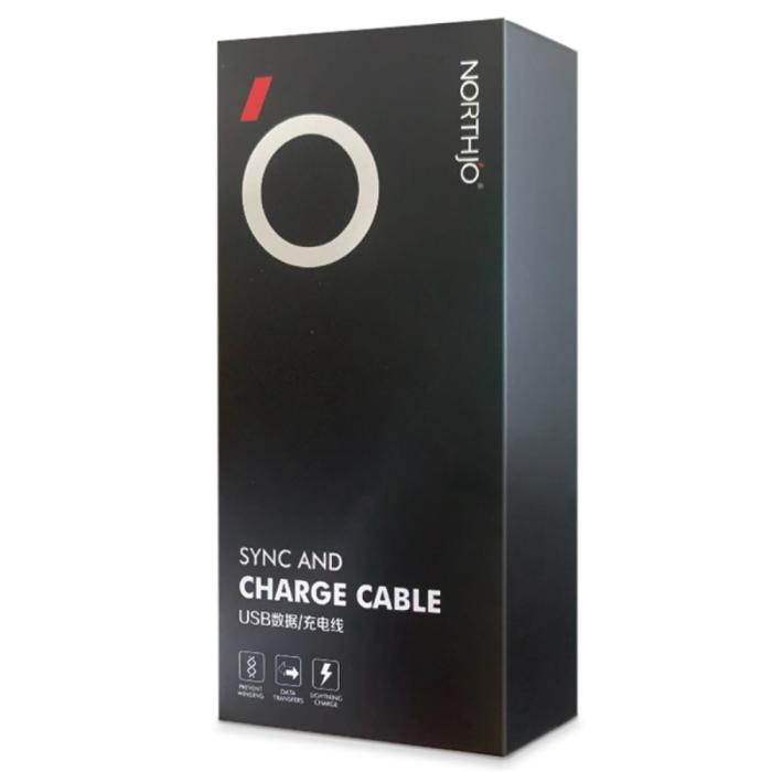 Bild 6, NORTHJO NORTHJO 2m 60W PD USB-C - USB-C Snabbladdnings Kabel Vit