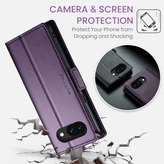 Bild 6, CASEME CASEME Google Pixel 10a Fodral RFID Läder Lila