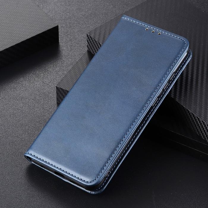 Bild 6,  Motorola Moto G200 Fodral Flip Läder Blå