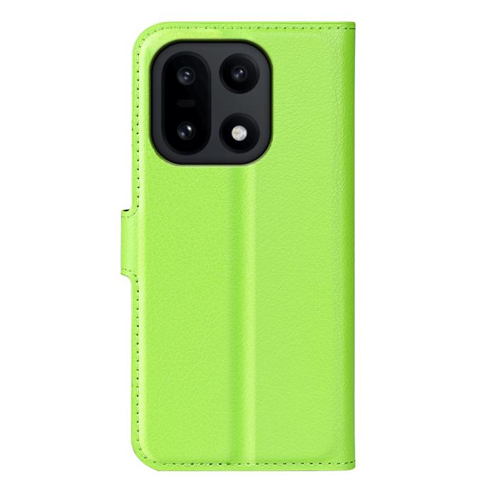 Bild 3,  OnePlus 15 Fodral Litchi Läder Grön