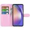  Samsung Galaxy A55 5G Fodral Litchi Läder Ljus Rosa