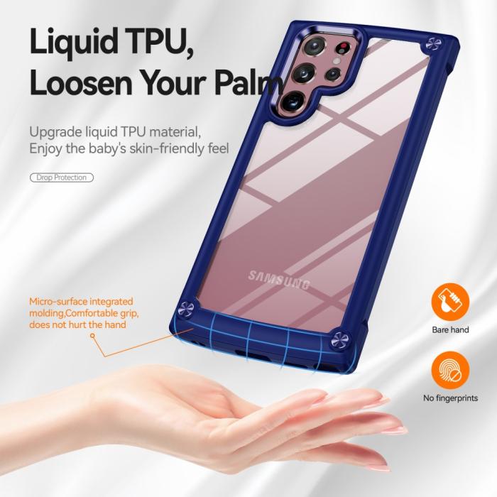 Bild 3,  Samsung Galaxy S23 Ultra Skal Shockproof Hybrid Blå