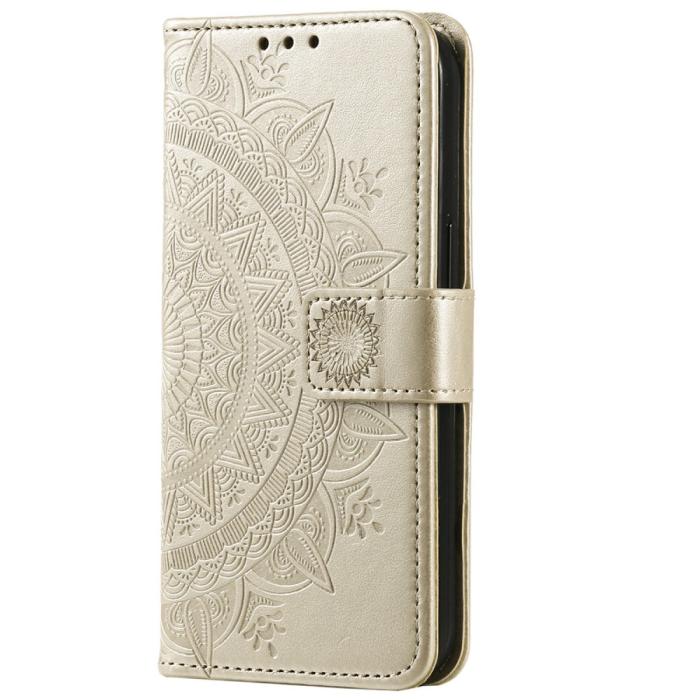 Bild 5,  Xiaomi Redmi Note 14 5G Fodral Mandala Läder Guld