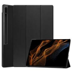  Samsung Galaxy Tab S9 Ultra Fodral Tri-Fold L&auml;der Svart