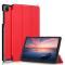  Samsung Galaxy Tab A7 Lite 8.7 - Tri-Fold Läder Fodral - Röd