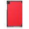  Samsung Galaxy Tab A7 Lite 8.7 - Tri-Fold Läder Fodral - Röd