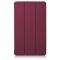  Samsung Galaxy Tab A7 Lite 8.7 - Tri-Fold Läder Fodral - Vinröd