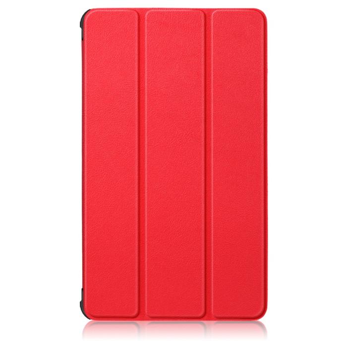 Bild 2,  Samsung Galaxy Tab A7 Lite 8.7 - Tri-Fold Läder Fodral - Röd