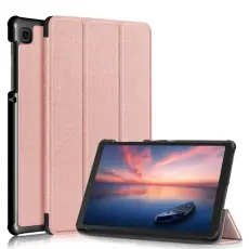  Samsung Galaxy Tab A7 Lite 8.7 - Tri-Fold L&auml;der Fodral - Ros&eacute;guld