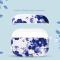 KINGXBAR AirPods Pro - KINGXBAR Swarovski Dekor Skal - Blåa Blommor