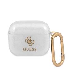 Guess Guess AirPods 3 Skal 4G TPU Glitter Karbinhake Transparent