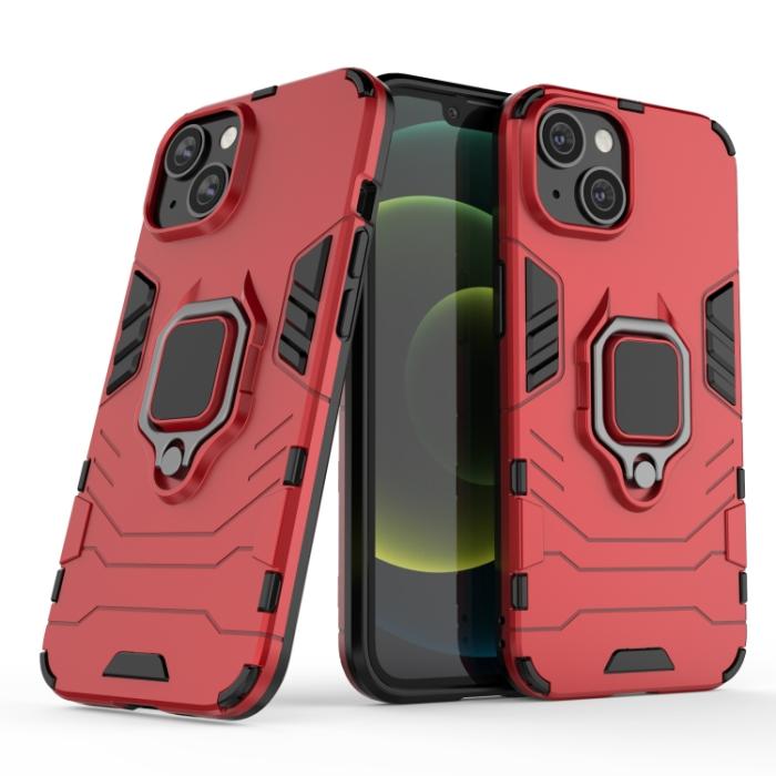 Bild 2,  iPhone 14 Plus Skal Ring Armor Hybrid Röd