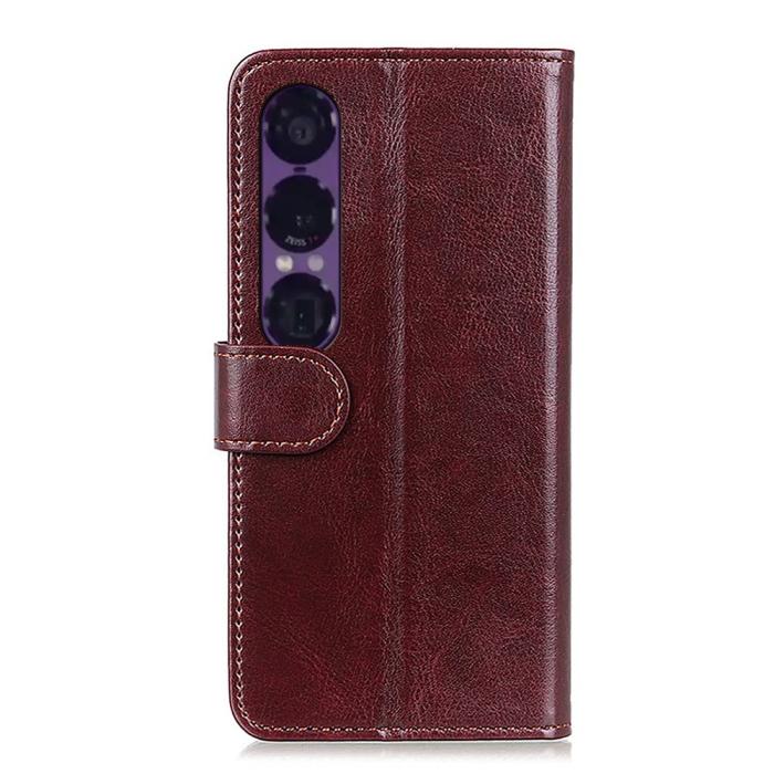 Bild 6,  Sony Xperia 1 VII Fodral Crazy Horse Läder Brun