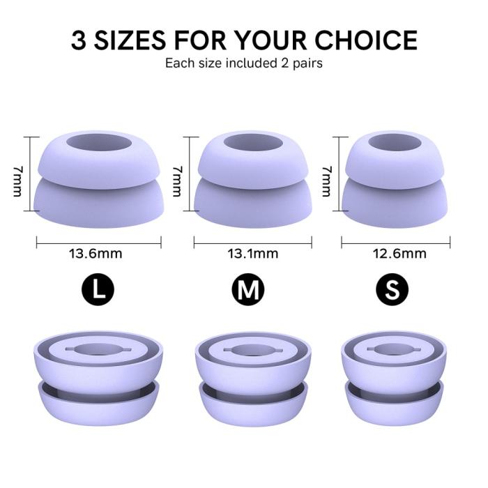 Bild 6, AHASTYLE AHASTYLE Galaxy Buds Pro 3 Öronpluggar 3-pack Lila