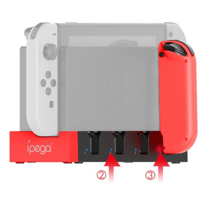 Bild 6, iPega iPega Nintendo Switch LED Laddstation För Ställ och 4x Joy-Con
