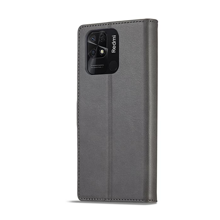 Bild 3, LC.IMEEKE LC.IMEEKE Xiaomi Redmi 10C Fodral Läder Grå
