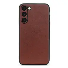  Samsung Galaxy S23 Plus Skal L&auml;derbelagt Brun