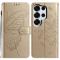 Samsung Galaxy S26 Ultra Fodral Fjäril Tryck Guld