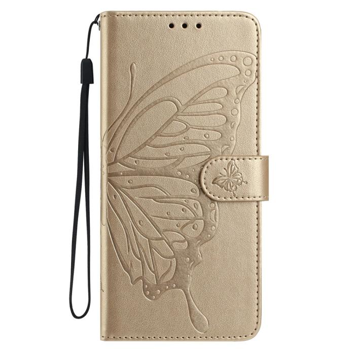 Bild 4,  Samsung Galaxy S26 Ultra Fodral Fjäril Tryck Guld
