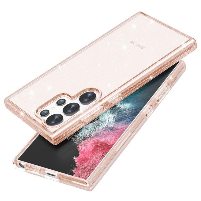 Bild 5,  Samsung Galaxy S24 Ultra Skal Sparkling Glitter Guld