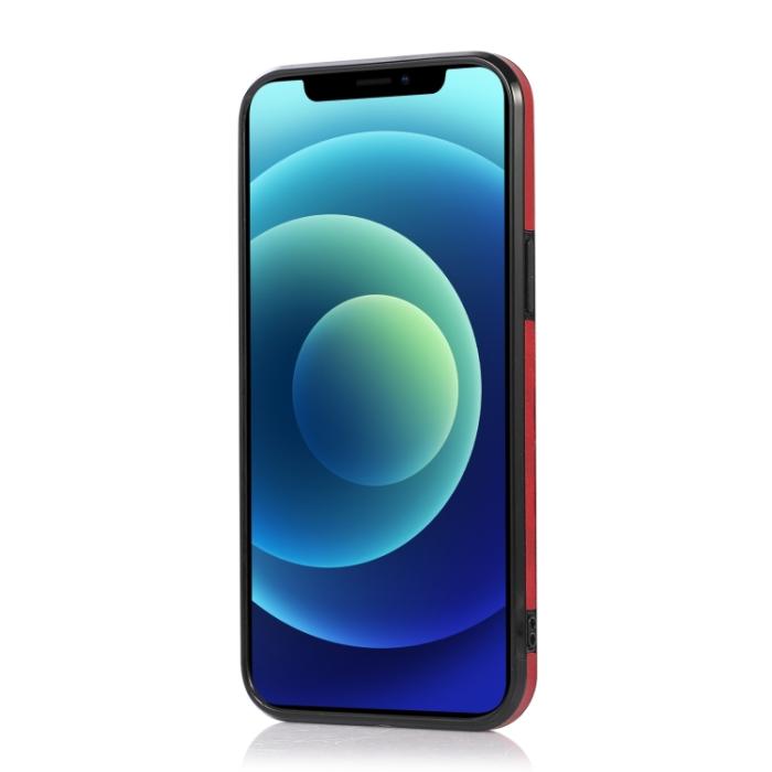 Bild 3,  iPhone 14 Pro Skal Med Kortfack Och Magnet Röd
