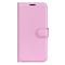  Samsung Galaxy A55 5G Fodral Litchi Läder Ljus Rosa