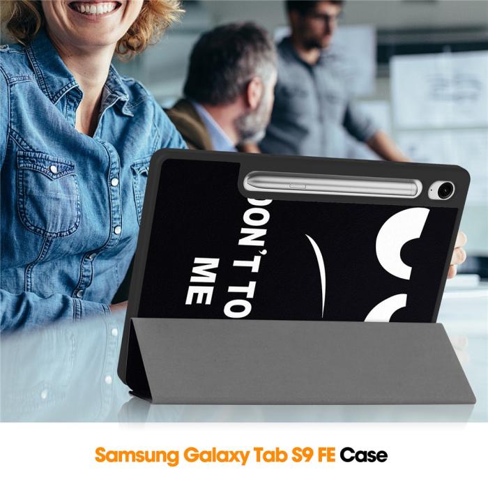 Bild 6,  Samsung Galaxy Tab S10 Lite Fodral Tri-Fold Dont Touch Me