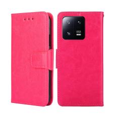  Xiaomi 13 Pro 5G Fodral Solid L&auml;der Rosa/R&ouml;d