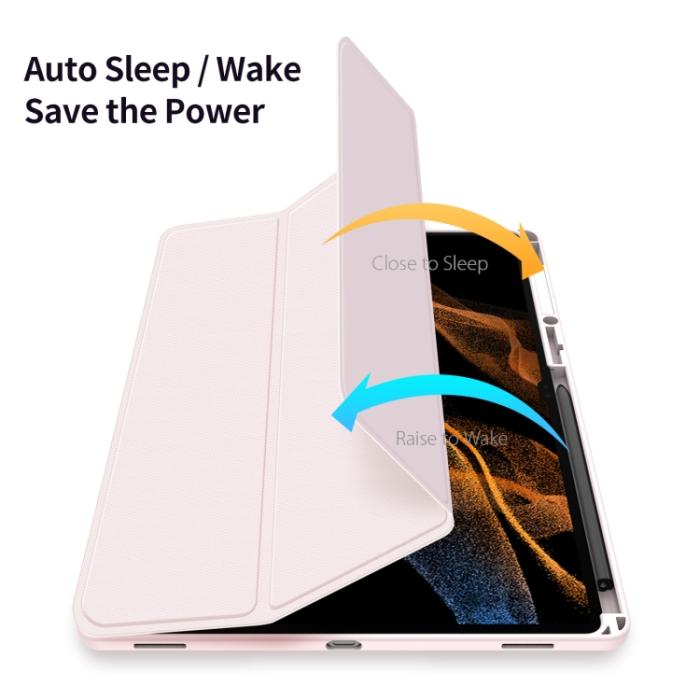 Bild 5, DUX DUCIS DUX DUCIS Galaxy Tab S8 Ultra Fodral TOBY Tri-Fold Rosa