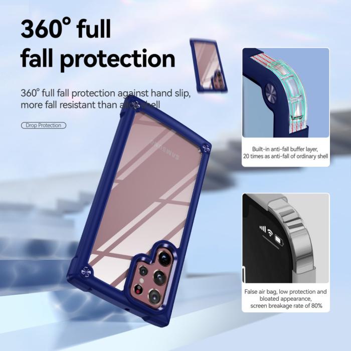 Bild 5,  Samsung Galaxy S23 Ultra Skal Shockproof Hybrid Blå