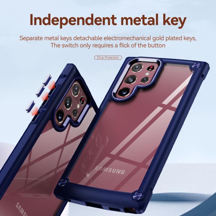 Bild 6,  Samsung Galaxy S23 Ultra Skal Shockproof Hybrid Blå