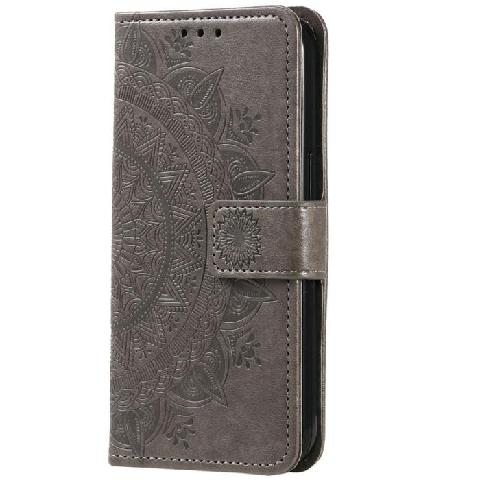 Bild 5,  Xiaomi Redmi Note 14 5G Fodral Mandala Läder Grå